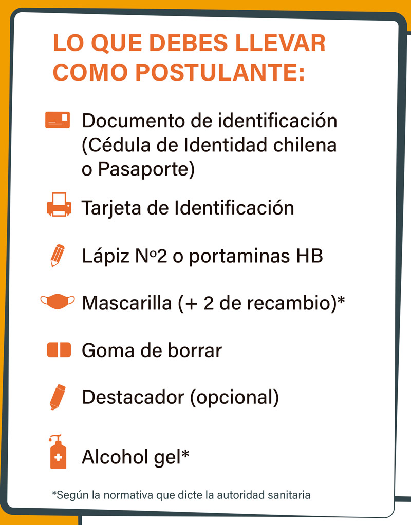 Elementos permitidos en la sala de rendición
