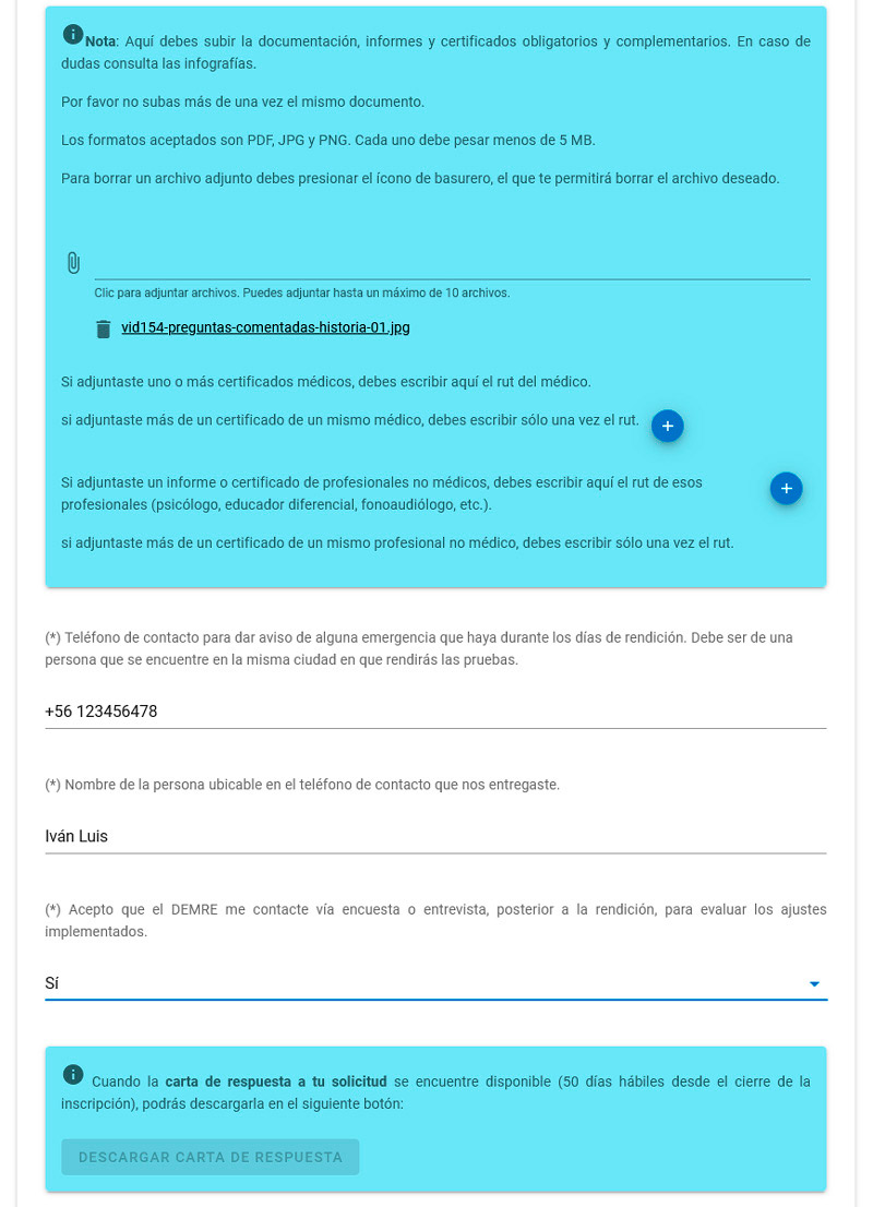Adjuntar Documentos PSD