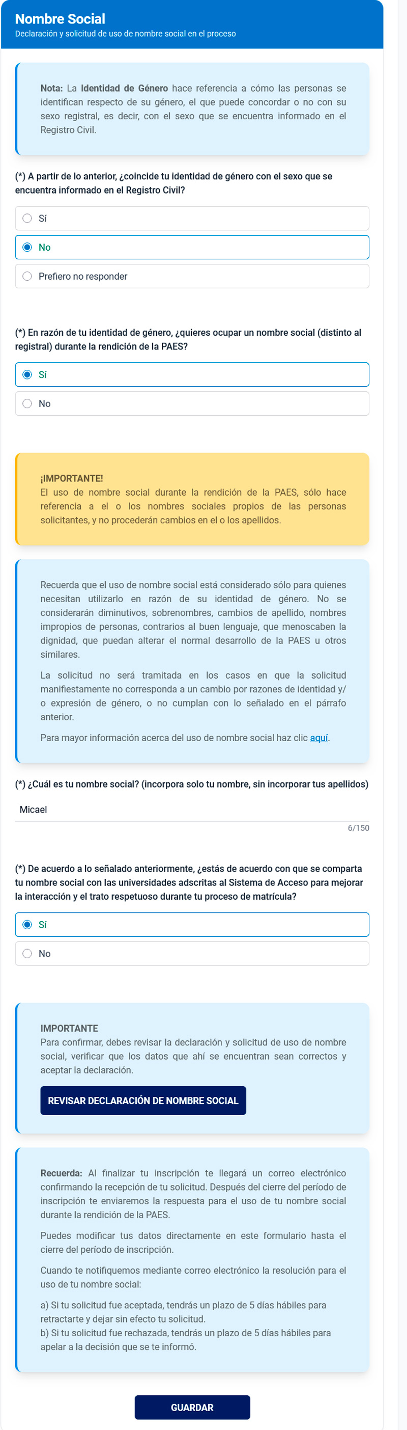 Nombre Social