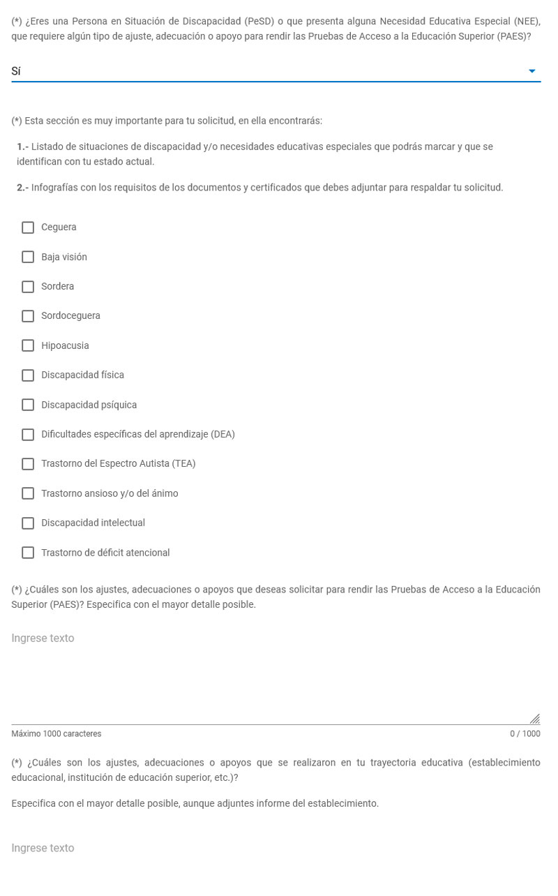 Persona en situación de discapacidad y/o necesidades educativas especiales (NEE)