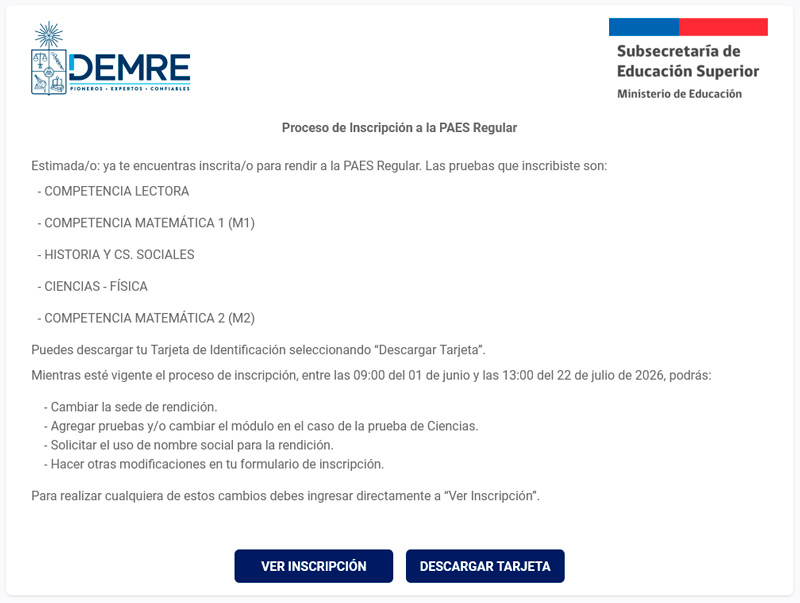 Descargar tarjeta