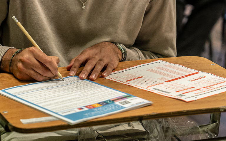 Postulante rindiendo PAES de Invierno 2025