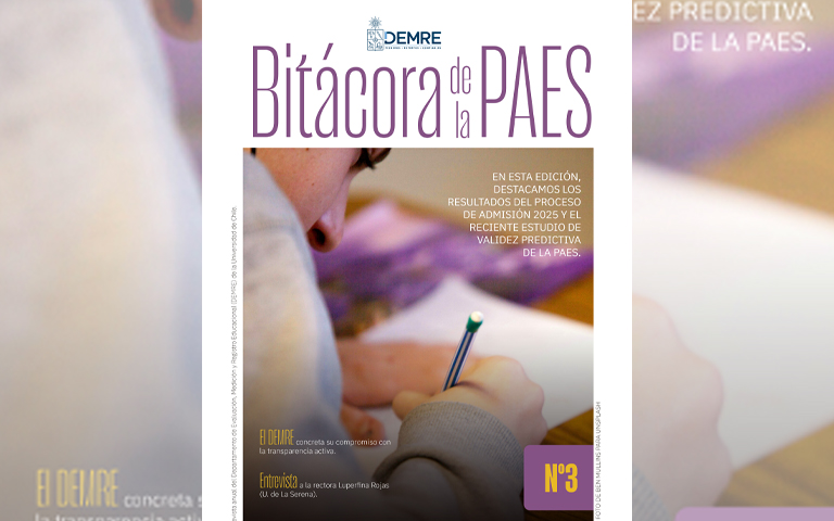 Portada tercer nùmero revista Bitácora de la PAES