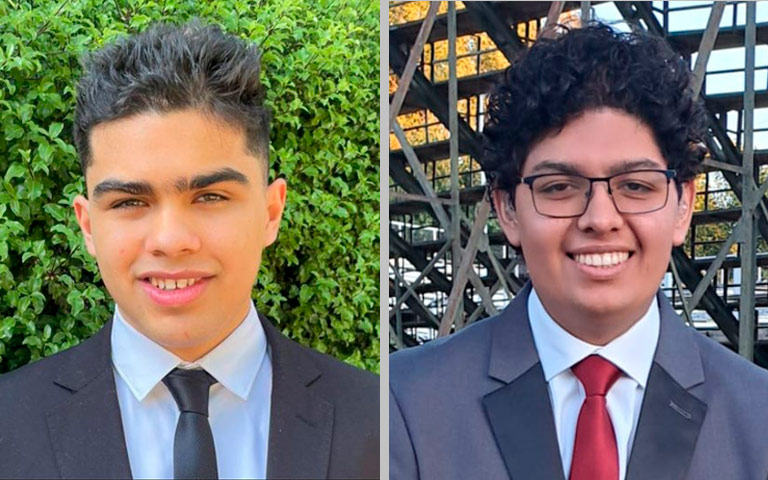 Damián Torres, egresado del Liceo José Victorino Lastarria, y Francisco Calquín, proveniente del Liceo Coeducacional Santa María de Los Ángeles, recibieron ajustes para rendir la PAES Regular y seguirán carreras en la educación superior.