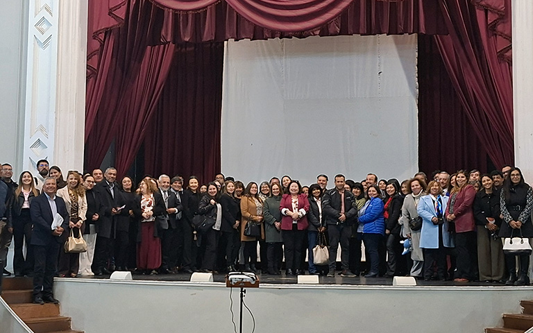 Orientadoras/es, jefas/es de UTP y profesoras/es de los colegios de la zona que asistieron a charla sobre el Nuevo Ranking.
