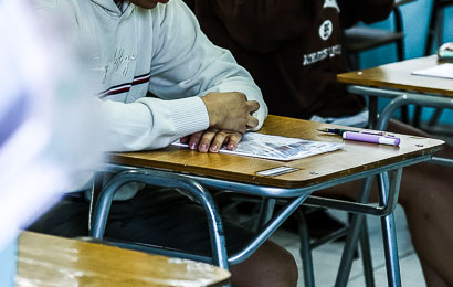 Postulante durante rendición de PAES Regular