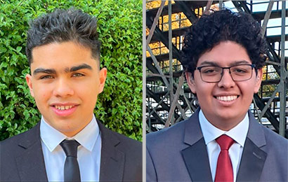 Damián Torres, egresado del Liceo José Victorino Lastarria, y Francisco Calquín, proveniente del Liceo Coeducacional Santa María de Los Ángeles