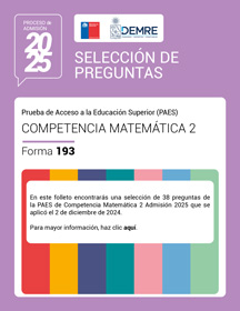 Tapa Selección de Pregunta PAES M2