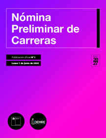 Nómina Preliminar de Carreras Admisión 2027