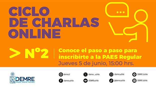 Charla nº2: Conoce el paso a paso para inscribirte a la PAES Regular Admisión 2026