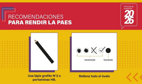 Cartel con recomendaciones para rellenar la hoja de respuestas