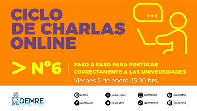 Charla nº6: Paso a paso uso del Portal de Postulación